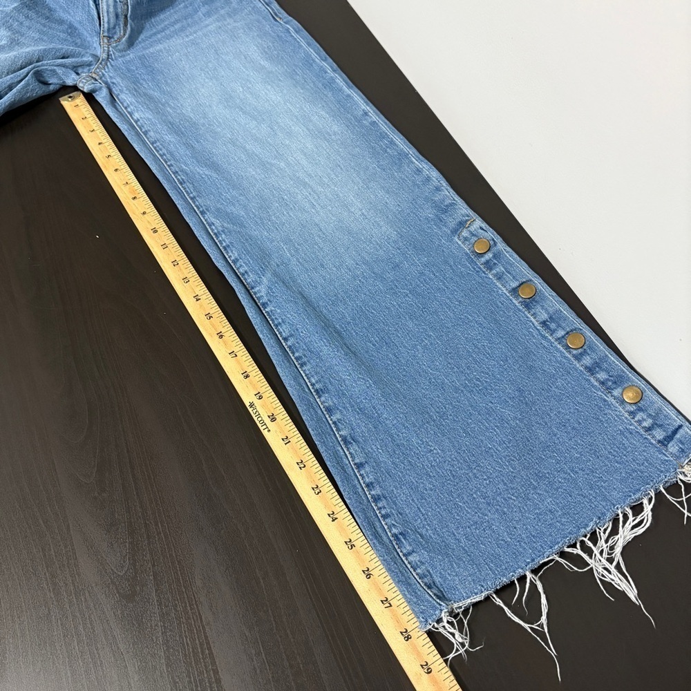 Anthropologie Pilcro Jeans Womens 27 (Actual 30x28) Wide Leg Skater Snap Button - Picture 7 of 14